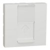 Płytka centralna 1xRJ45 dla keystone, Unica, 2 moduły, biała