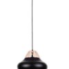 Lampa wisząca nowoczesna 1xE27 NEGRO WOOD NATURAL/BLACK