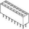 Socket header, 20 pole, pitch 2.54 mm, straight, green, 2-215309-0