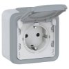 Legrand 069730 Plexo Socket 1-Way IP44 Wet Room Use Grey