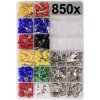 TruComponents 330077 Crimp set 0.5 mm² 6 mm² R/B/Y/Gr/W/Clear 850 pc(s)
