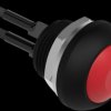 Pushbutton, 1 pole, red, unlit , 0.12 A/125 VAC, 0.2 A/50 VDC, 13.6 mm, IP68, 2329386-2