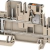 Terminal block, push-in connection, 4.0 mm², 4 pole, 32 A, 8 kV, dark beige, 2676090000