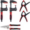 Bessey SET1-A Action Set: Clamps & Shears 150mm Span 2000N Force
