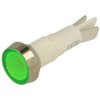 Kontrolka; FL1P-10NJ- 4_BGX024V; 10mm; podświetlenie LED 24V; zielony; konektory 6,3x0,8mm; srebrny; IP67; 51mm; FILN; RoHS