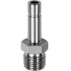 Threaded plug nipple, L 45 mm, 20 bar, stainless steel, for hose, 135319