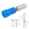 Konektor okrągły izolowany męski 5mm 1.5-2.5mm² - końcówka kablowa - SGE