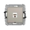 MINI Mechanizm gniazda komputerowego pojedynczego 1xRJ45, kat. 5e, 8-stykowy, bez pola opisowego taupe 60MGKBO-1