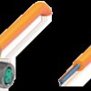 Sensor actuator cable, M8 cable socket, angled, A to open end, 3 pole, 1 m, POC, orange, 3 A, 284231