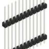Pin header, 12 pole, pitch 2.54 mm, straight, black, SL1323512Z