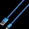 M13L Sync & charging cable, USB-A -> 8-pin, 1.0 m, leather, blue