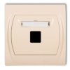 LOGO Gniazdo multimedialne pojedyncze bez modułu (standard Keystone) beżowy 1LGM-1P KARLIK