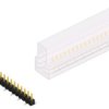 Pin header, 15 pole, pitch 2.54 mm, angled, black, SL10SMD04015SSM