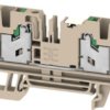 Through terminal block, snap-in, 4.0 mm², 32 A, 8 kV, dark beige, 2874930000