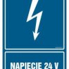 ZNAK - HG007 Napięcie 24 V 20 x 30 cm FN - Folia samoprzylepna