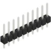 Pin header, 10 pole, pitch 2.54 mm, straight, black, 10048170