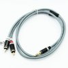 Przyłącze kablowe Jack 3,5mm / 2x RCA, długość 1m, slim