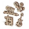U-Fidgety Creation - 4szt. - model mechaniczny do składania - fornir - 40 elementów - Ugearsmodels 70041
