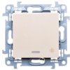 Simon 10 Łącznik krzyżowy z podświetleniem LED kremowy CW7L.01/41