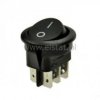 Przeł. kołys. 250V 10A ( okrągły ) 0-1 czarny 6p