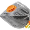 Półmaska przeciwpyłowa składana NEO ochrona FFP1 z aktywnym węglem i zaworem 3szt. 97-311 NEO TOOLS