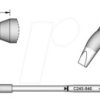 C245846 C245 soldering tip, chisel-shaped, C245846/2.2 x 1.0 mm, curved,