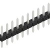 Pin header, 10 pole, pitch 2 mm, straight, black, 10062028