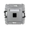 MINI Gniazdo multimedialne pojedyncze bez modułu (standard Keystone) srebrny metalik 7MGM-1P KARLIK