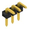 Pin header, 3 pole, pitch 2.54 mm, angled, black, 10058799