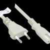 P0370-GR030 Euro plug type C to C7 , gray, 0.75 mm², 3 m