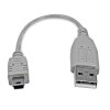 Kabel USB Złącze A USB A Złącze B Micro USB typu B dł. 150mm Kabel USB-A do USB Micro-B USB 2.0 kolor: Szary