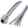 Sensor actuator cable, M12-cable plug, straight toopen end, 0.5m, 5 poles