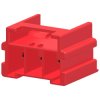 Socket header, 3 pole, pitch 6 mm, straight, red, 2-1969688-3