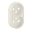 VALENA ALLURE Plakietka kremowa gniazda podwójne 2x2P+Z 753996 LEGRAND