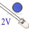 LED 3mm niebieska przezroczysta 2180mcd, 12V