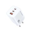Zasilacz - ładowarka sieciowa Wozinsky GaN szybka USB-A/2xUSB-C 65W biała / 155480