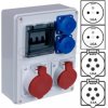 Rozdzielnica budowlana R-BOX IP44 przenośna Wyposażona + [5P]/32A + [5P]/16A + 2x[2P+Z]/250V PAWBOL