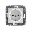 VENA Gniazdo pojedyncze Schuko z przesłoną torów prądowych bez ramki biały 510441 KOS