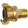GEKA threaded connector, L 60 mm, 40 bar, brass, for hose, 107794