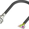 Przewód czujnik-siłownik ze złączem Złącze M12 liczba rdzeni 8 długość 2m Rodzaj A Męskie