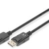 Connection cable, 3 m, black, DisplayPort 1.2 plug, straight to DisplayPort 1.2 plug, straight, DB-340100-030-S
