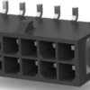 Pin header, 12 pole, pitch 3 mm, straight, black, 4-794636-2