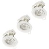 Sygonix SY-6417588 LED recessed light 3-piece set GU10 3W White Flush Mount
