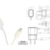 Pos05100a-Mu-Wh Zasilacz Adapter Biały 5W 5V 1A Wtyk Microusb