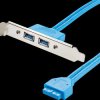 USB3SPLATE 2 Port USB 3 A Female Slot Plate Adapter