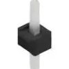 Pin header, 1 pole, pitch 2.54 mm, straight, black, 10058213