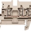 Through terminal block, spring balancer connection, 0.5-2.5 mm², 3 pole, 24 A, 6 kV, dark beige, 1933720000
