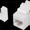 KSU6-1000 Keystone module, RJ45 Cat.6 UTP 180° socket, white