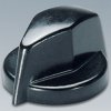 Pointer knob, 6 mm, plastic, black, Ø 18.8 mm, H 12.5 mm, A1311860