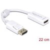 Delock 61767 DisplayPort to HDMI Adapter 1.1 Passive 1080p 12 cm White